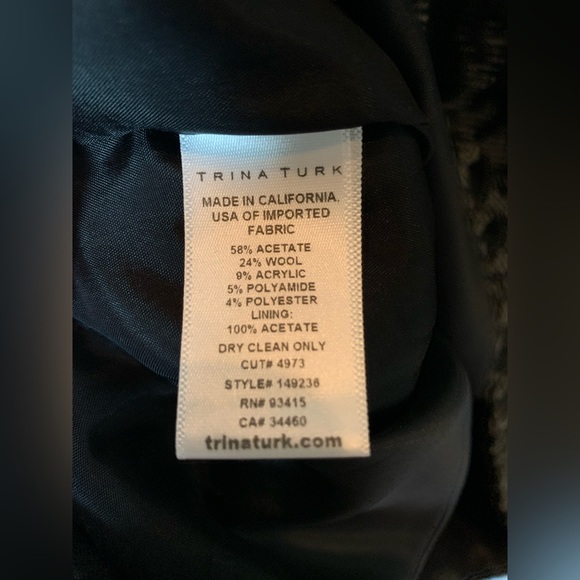 NWT Trina Turk Gray & Black Leopard Applice Dress - Picture 10 of 10